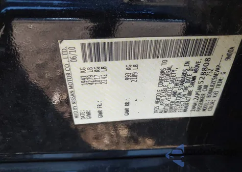 2010 Nissan Altima 2.5 S from USA, damaged, VIN 1N4AL2AP5AN528808